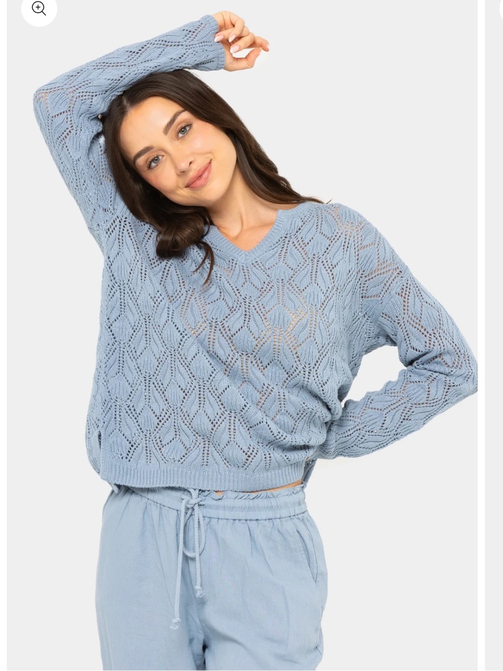 NWT Peace Love World BOHEME OPEN STITCH SWEATER